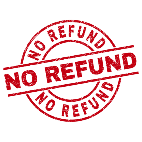 no refund badge